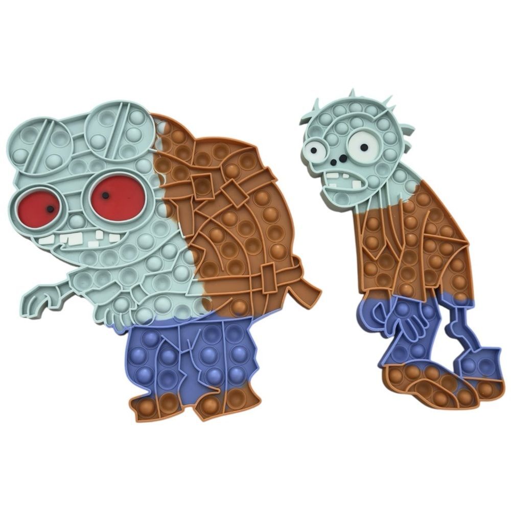Plants Vs. Zombies Set of 2 Bubble Fidget Pop It Toys. Video Game Toy.